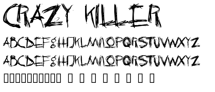 Crazy Killer font